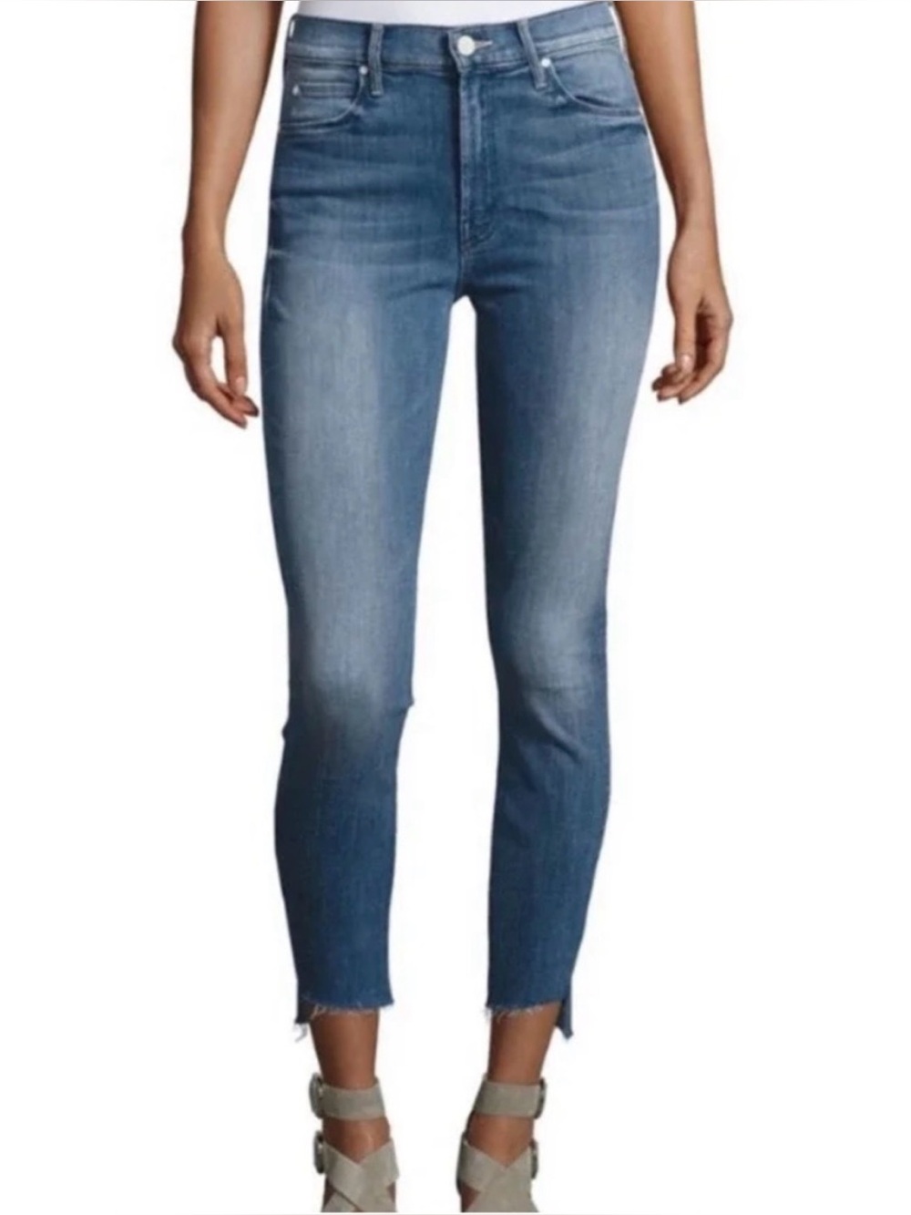 Mother-The Stunner-Raw Hem-Mid Rise-Classic-Blue Jean-28